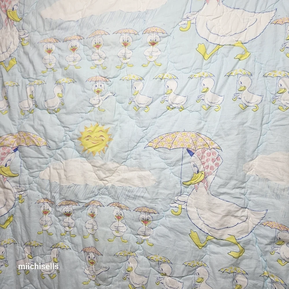 Vintage Baby Crib Blanket/duvet 1960s Print